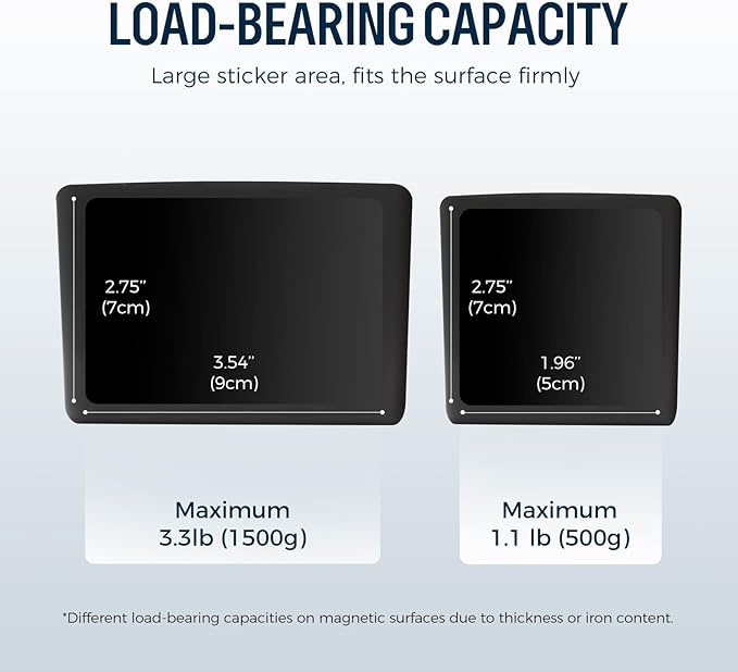 loukin Magnetic & Adhesive Dry Erase Marker Holder with Diver, 1 Small + 1 Mini, Magnetic Storage Organizer for Whiteboard or Refrigerators (Black)-Ruum Studio Home