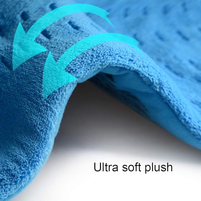 Heating Pad Electric Fast-Heating for Back/Waist/Abdomen/Shoulder/Neck Pain and Cramps Relief - Moist and Dry Heat Therapy with Auto-Off 12"x24" Hot Heated Pad by GOQOTOMO-HF-B(Blue)-Ruum Studio Home