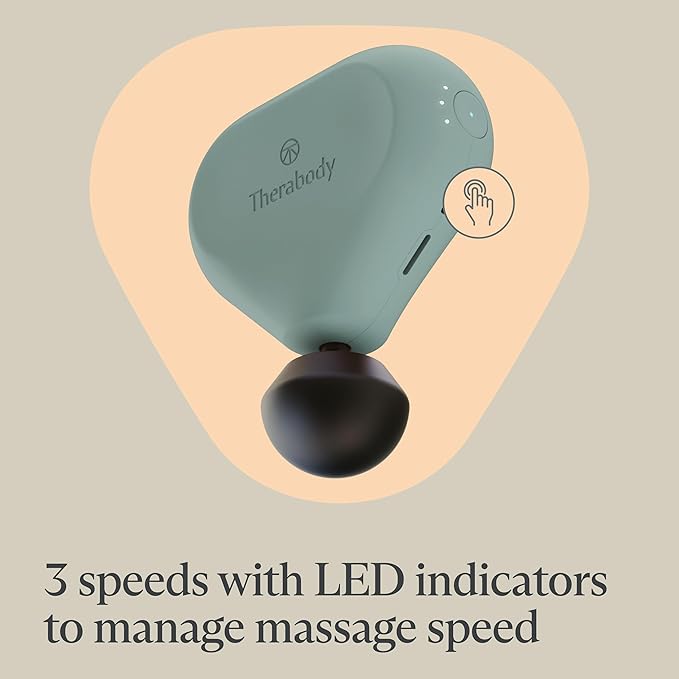 TheraGun Mini (2nd Generation) by Therabody - Handheld Electric Massage Gun - Compact Deep Tissue Treatment for Any Athlete On The Go - Portable Percussion Massager with QuietForce Technology (Green)-Ruum Studio Home