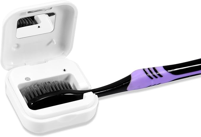 Wall Mounted Toothbrush Holder & Toothbrush Cleaner, Electric ToothBrush Holder, Cleaner for Bathroom Accessory, Clean for Home, Travel (White)-Ruum Studio Home