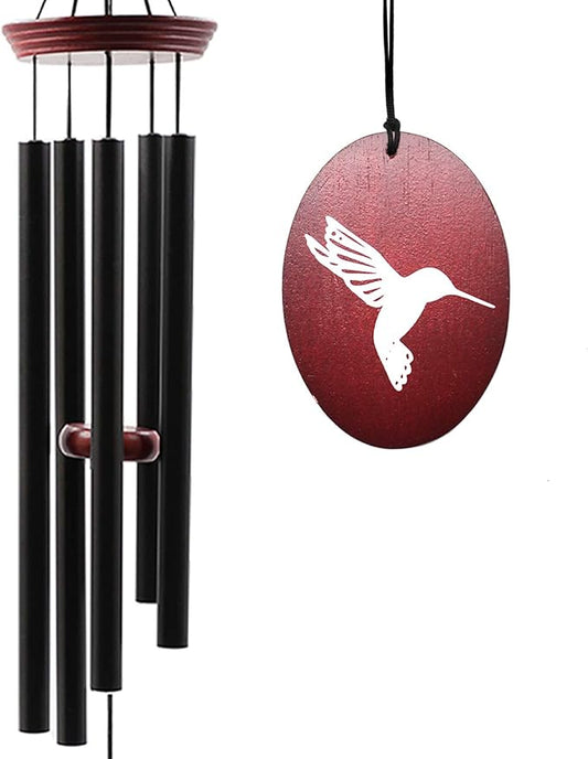 Hummingbird Wind Chimes – 33" Outdoor Tuned Melody Wind Chime, Soothing Memorial Gift for Mom & Grandma, Weather-Resistant Metal Chimes for Garden, Patio, Yard & Home Décor-Ruum Studio Home