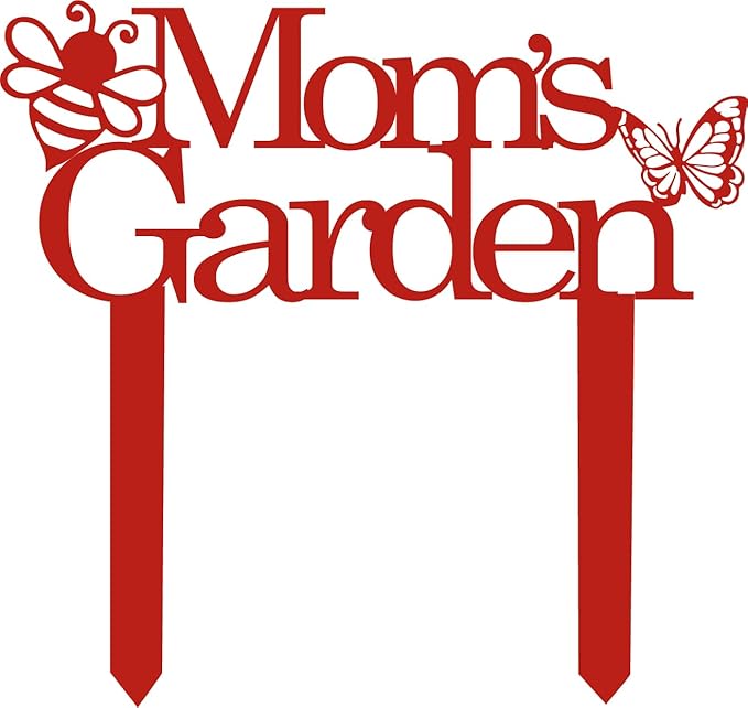 Custom Patio Meta Sign with Stake, Bee and Butterfly Decoration, Farmhouse Yard Art - Personalized Gardener Name, Gift for Mom & Grandma-Ruum Studio Home