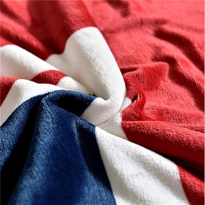 UKELER US Flag Patriotic Sherpa Throw Blanket 50''×60'', American National Flag Fleece Blanket for Bed/Couch/Sofa/Office/Camping, USA Military Veteran July 4th Gift-Ruum Studio Home