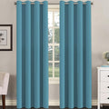 H.VERSAILTEX Premium Blackout Thermal Insulated Room Darkening Curtains for Bedroom/Living Room - Classic Grommet Top (2 Panels, Storm Blue, 52 Inch by 96 Inch)-Ruum Studio Home