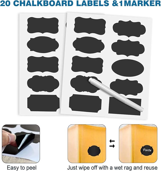 VERONES Large Tall Airtight Food Storage Containers, 10 PACK Plastic Airtight Kitchen & Pantry Organization, Ideal for Flour & Sugar Plastic Canisters with Labels-Ruum Studio Home