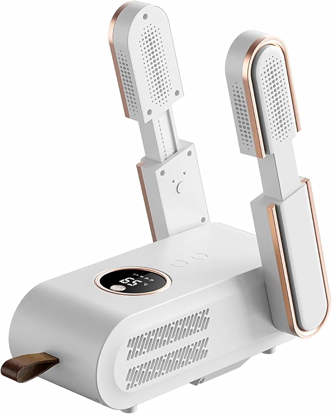 Shoe Dryer, Quick Drying Cleat Dryer with Smart Timer, Safe Shoe Deodorizer with Digital Display, Portable Foldable Boot Warmers for Home, Travel, Skiing and Holiday Gifts-Ruum Studio Home