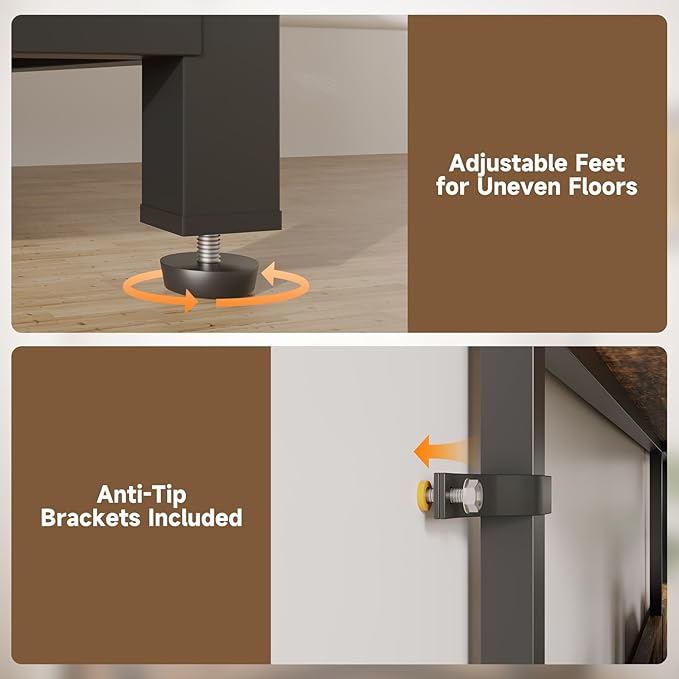 Large Farmhouse Style 5 Tiers Corner Bookshelf with Grow Light, Extra Wide Plant Stand & Bookcase for Home Office 、Craft Space、Living Room, Rustic Wooden Corner Shelf for Indoor Plants-Ruum Studio Home