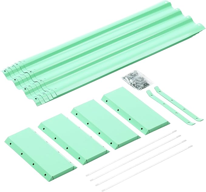 Land Guard 8×4×1ft Galvanized Metal Raised Garden Bed, Metal Planter Kit Box Outdoor for Deep-Rooted Vegetables, Flowers, Green and Herbs (Lime Green)…-Ruum Studio Home