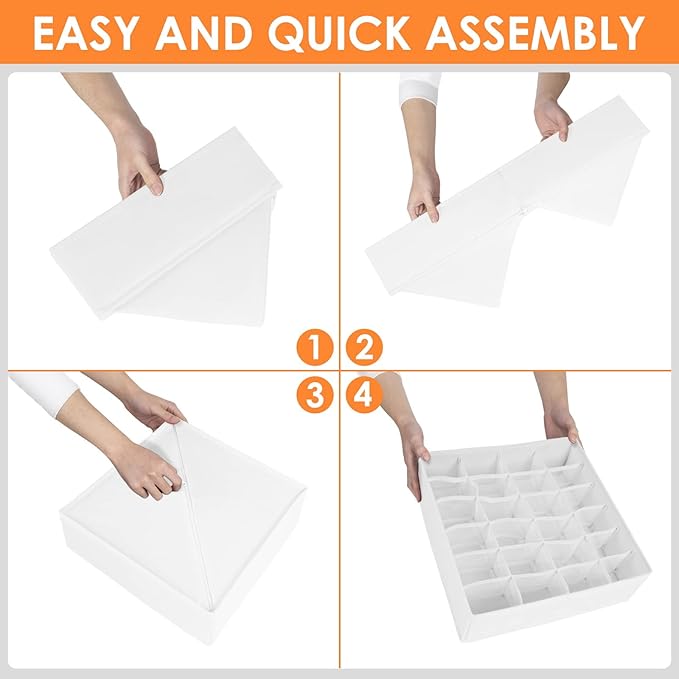 12 Pack Drawer Organizers for Clothing, 116 Large Compartments Fabric Dresser Closet Organizers and Storage Bins for Baby Clothing, Women Men Underwear Socks, Bra, Ties, College Dorm Room Essentials-Ruum Studio Home