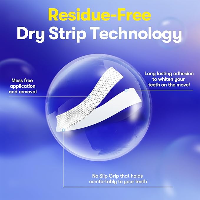 MySmile Teeth Whitening Strips 7 Treatments Kit, Hydroxyapatite-Infuse White Strips, Non-Sensitive Teeth Whitening with Soothing Natural Ingredients, Enamel-Safe, Residue-Free, Non-Slip(14 Count)-Ruum Studio Home