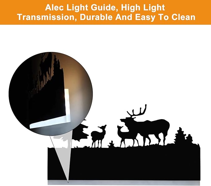 Wall Sconce LED Wall lamp, Indoor Wall Light with Cartoon Animal Pattern Design, Metal Acrylic Wall Lighting Glow Up and Down for Mirror Living Room Bedroom Hallway, 12W (Forest Deer)-Ruum Studio Home