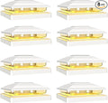 VOLISUN Solar Post Cap Light Outdoor,Solar Fence - Post Lights Waterproof for 4x4/5x5/6x6 Wooden/Vinyl Post,White Deck Cap Light Solar Powered with Warm White for Garden/Patio/Porch 8pack-Ruum Studio Home