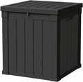 50 Gallon Storage Box, Waterproof Deck Box for Indoor & Outdoor Use, Lockable Pool Storage Bin for Package Delivery, Outdoor Bench for Patio Cushions, Garden Tools, Backyard, Black-Ruum Studio Home