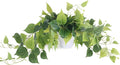 Tiita 1 Pack Fake Plants Artificial Scindapsus Aureus in Pots, Realistic Fake Greenery Potted Plants for Home Office Desk Window Sill Bathroom Bedroom Outdoor Indoor-Ruum Studio Home