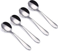 VANRA 4-Piece Children Spoons Round Stainless Steel Kids Dinner Spoons Child Silver Cutlery Set 5.8-inch (4 round spoons)-Ruum Studio Home