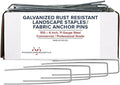 Pinnacle Mercantile USA Made 100 Pack Garden Landscape Staples Weed Barrier Fabric Stakes Galvanized 6 inch Pins Anti Rust Sod Staple 11 Gauge Steel-Ruum Studio Home