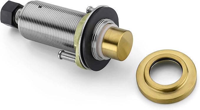 SinkTop Air Switch Kit with Brass Gold Long Button (Full Brass) for Garbage Disposal-Ruum Studio Home