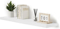 Single Floating Shelves 48 Inches, 48 x 10 inch Deep x 1.8 in Thick, Long Wall Shelves Heavy Duty 80 lbs for Bedroom, Living Room, Kitchen, Office, Modern Shelf Book Home Decor, White-Ruum Studio Home