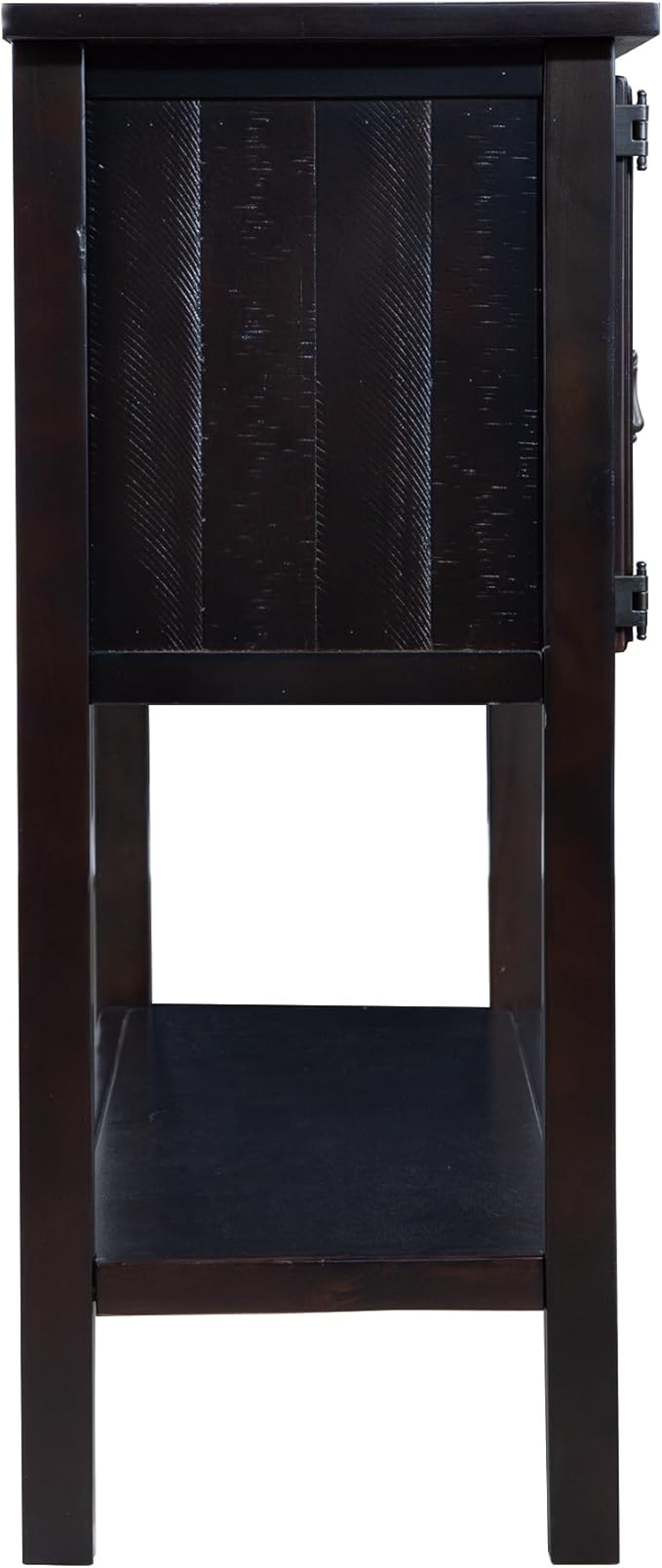 Solid Wood Farmhouse Console Table,Sofa Table with Storage Drawers and Shelves,Entryway Table for Entry Hallway Foyer Sofa Side Table,Fully Assembled(48" Espresso)-Ruum Studio Home