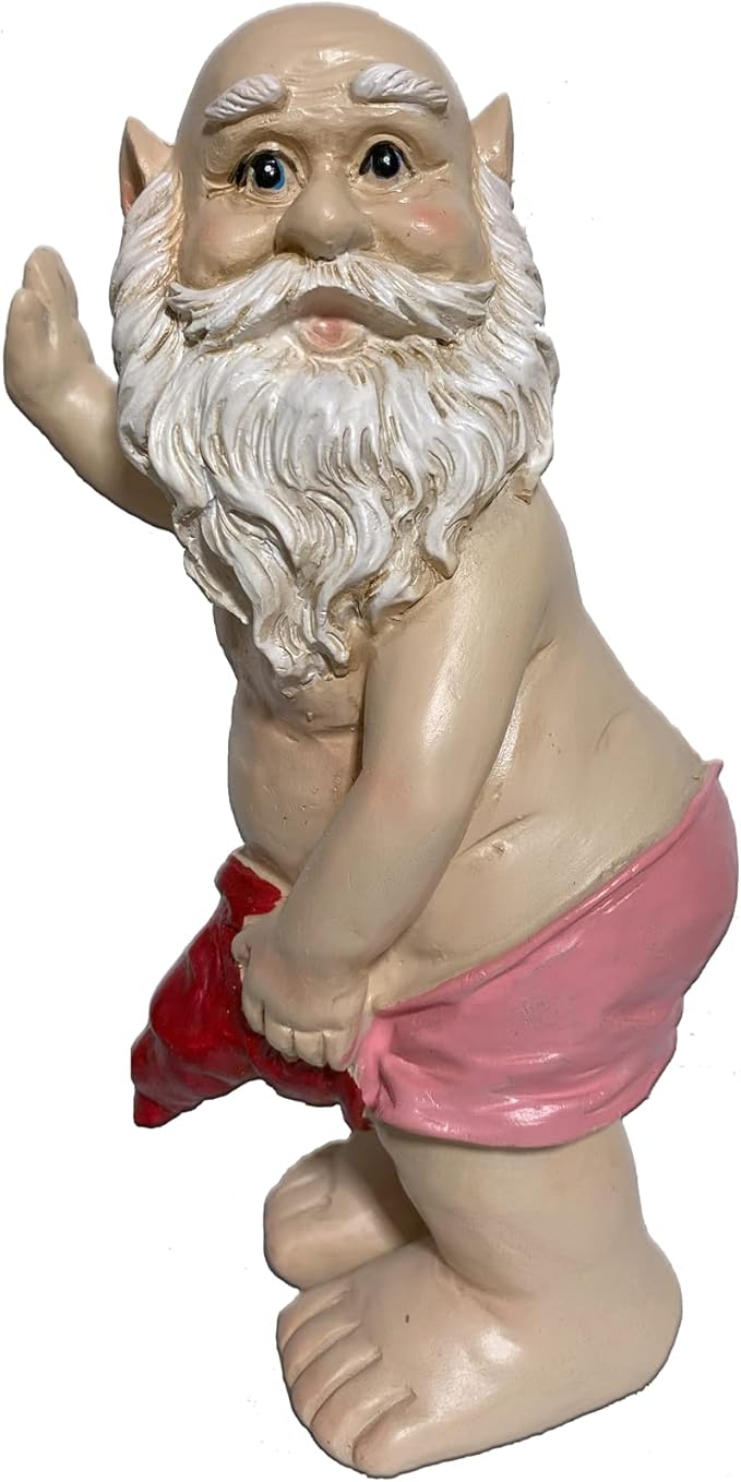 Funny Gnome Statue | Garden Gnomes | Funny Gnomes Garden Decorations for Outside Garden - Garden Gnomes 8" Tall-Ruum Studio Home