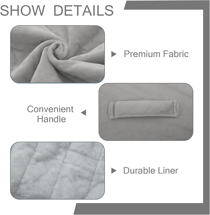 MeMoreCool Round Stuffed Pouf Ottoman Foot Rest, Floor Pouf Foot Stool with Soft Foam Chunk Filling, Small Round Ottoman Footstool Circle Footrest for Living Room, Light Grey-Ruum Studio Home