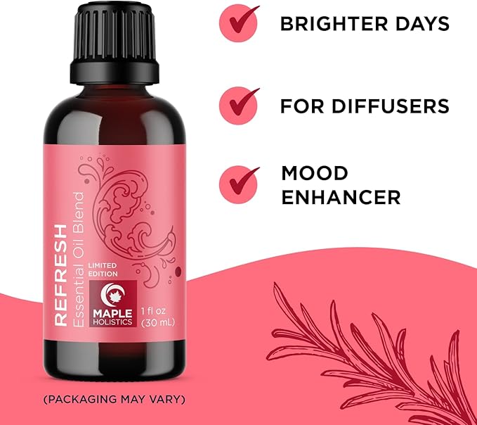 Pink Grapefruit Essential Oil Blend - Refreshing Citrus Essential Oil Blend for Diffusers with Lime Essential Oil Grapefruit Oil and Eucalyptus Essential Oil - Sweet Aromatherapy Citrus Oil Blend-Ruum Studio Home
