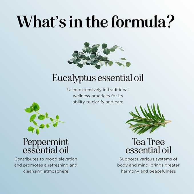 Breathe Essential Oil for Diffuser - Invigorating and Refreshing Breathe Essential Oil Blend with Eucalyptus Peppermint Tea Tree and Mint for Diffusers for Home and Shower Aromatherapy (1 Fl Oz)-Ruum Studio Home