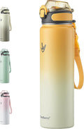 Enerbone 32 oz Insulated Water Bottle, Stainless Steel Bottle with Carrying Strap, Double-Wall Vacuum Insulation Design, Leakproof Sports Bottle with Straw, Keep Drinks Cold or Hot for Hours-Ruum Studio Home