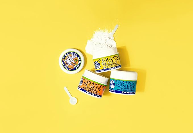 Gran's Remedy Scented Foot Powder - Effective Odor Eliminator & Moisture Absorbing Shoe Deodorizer for Shoes and Feet - Travel Size Freshness - Citrus-Ruum Studio Home