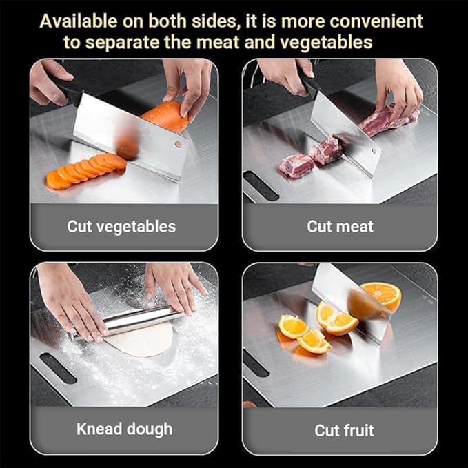 Titanium Cutting Board, 100% Pure Titanium Cutting Boards for Kitchen, Double Sided Food-Grade Chopping Board - Dishwasher Safe Easy to Clean (18"L x 12"W)-Ruum Studio Home