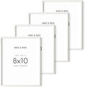 HAUS AND HUES 8x10 Picture Frame Set of 4-8 x 10 Frame White Photo Frames, Wood Frames Bulk, 8x10 Frames Set of 4 for Wall Art (White Oak)-Ruum Studio Home