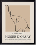 Poster Master Vintage Poster - Retro Elephant Print - Line Drawing Art - Sketch Wall Art - Gift for Boys & Girls - Cute Wall Decor for Bedroom, Kid's Room or Nursery - 16x20 UNFRAMED Wall Art-Ruum Studio Home