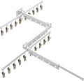 Hoimpro White 51" Clothes Drying Rack Retractable Foldable Wall Mounted, Tri-Fold Space Saving Collapsible for Hanging Clothing Coat, Ideal for Patio, Laundry Room Organization and Storage, Bathroom-Ruum Studio Home