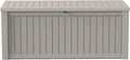 150Gal Outdoor Deck Box Waterproof, Lager Patio Storage Box Indoor and Outdoor Use, Lockable Resin Storage Bin for Patio Furniture Cushions Garden Tools, Package Delivery,UV Resistant-Grey-Ruum Studio Home