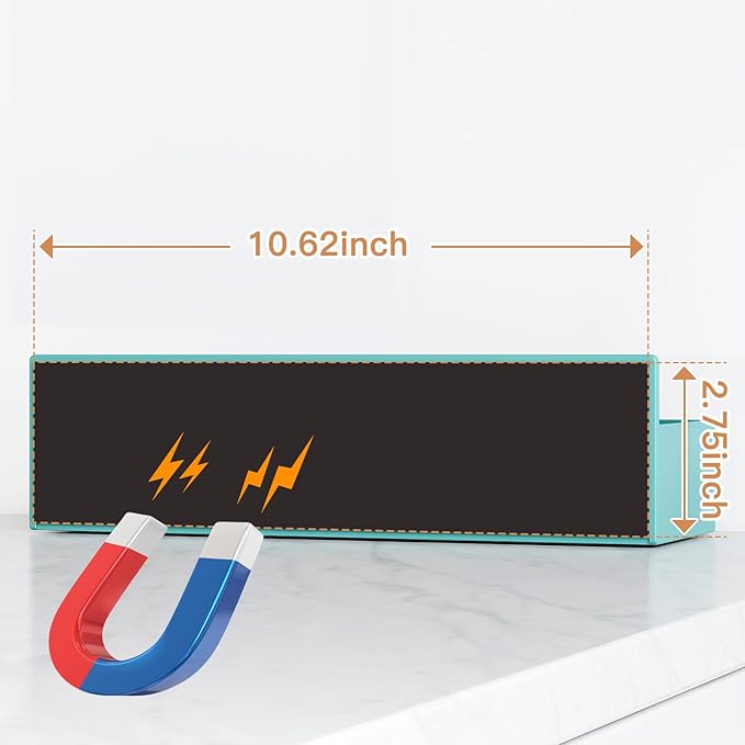 Magnetic Spice Rack for Refrigerator, Kitchen Organizer and Storage Shelf, Blue(2 Pack)-Ruum Studio Home