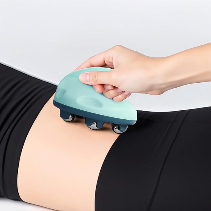 Lymphatic Massage Roller for Cellulite Remover Body Sculpting - Handheld Cellulite Massage Tool for Body Bloat Blood Circulation Lymphatic Drainage Green-Ruum Studio Home
