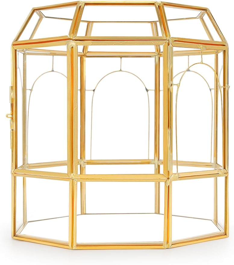 Large Glass Terrarium Handmade, Centerpiece Display Box Gift Planter Containers Indoor Terrariums House for Succulent Cacti Air Plants Miniature Fairy Garden-Ruum Studio Home