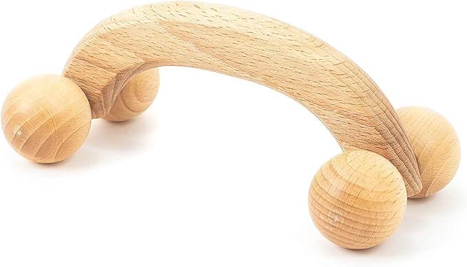 tuuli Accessories – Back Massager with Smooth Ball Rollers, Multi-Functional Back Roller, Neck Massager, Eases Muscle Tension and Supports Skin Health, Muscle Roller 7 x 3 inches-Ruum Studio Home