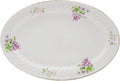 Lynns Paradise Marguerite 14-Inch Oval Platter, Set of 2, Purple; Heavy Duty; Chip Resistant; Lead and Cadmium Free; Freezer to Oven Safe up to 500°F-Ruum Studio Home