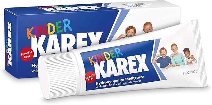 Kinder Karex Hydroxyapatite Kids Toddler Toothpaste 2.3 Ounce (Pack of 6), Fluoride Free-Ruum Studio Home