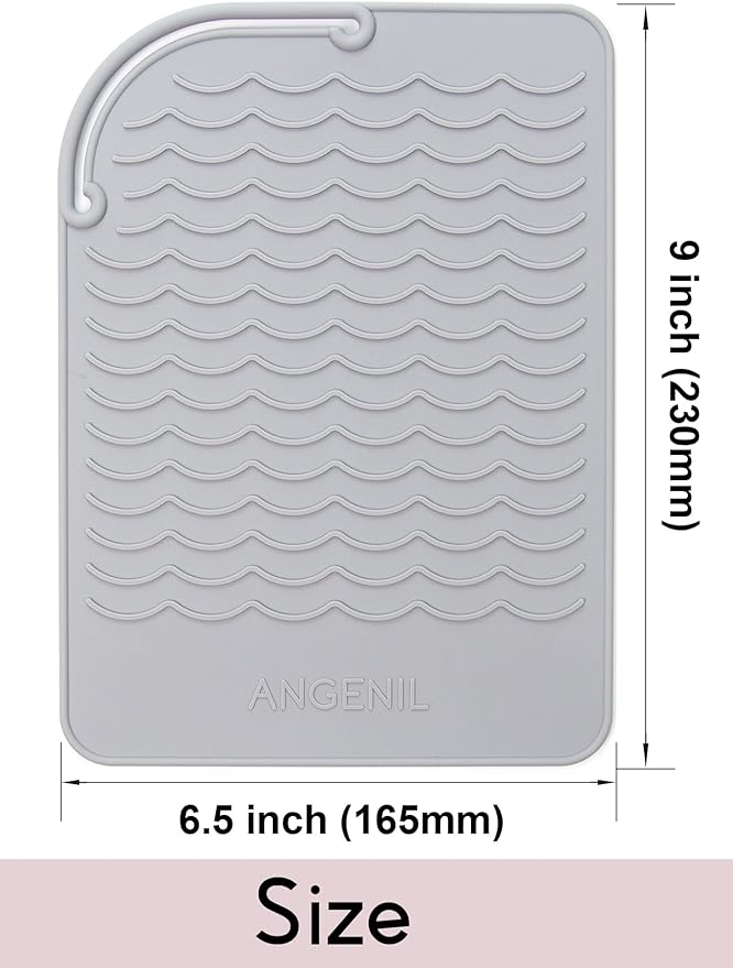 ANGENIL Flat Iron Silicone Mat and Travel Case for Hair Tools - Heat Resistant Mat, Straightener Pad, and Curling Iron Sleeve (9" x 6.5")-Ruum Studio Home