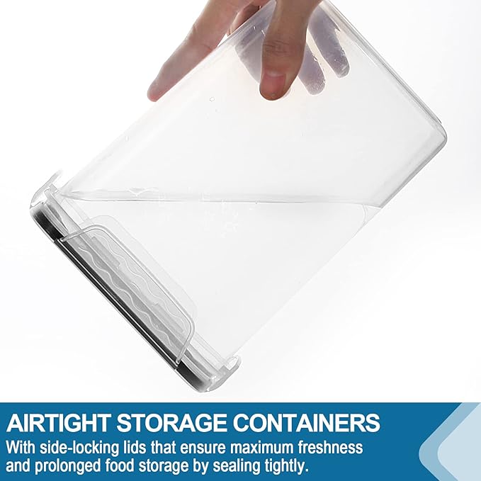 VERONES Large Tall Airtight Food Storage Containers, 10 PACK Plastic Airtight Kitchen & Pantry Organization, Ideal for Flour & Sugar Plastic Canisters with Labels-Ruum Studio Home