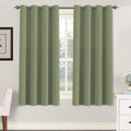 H.VERSAILTEX Window Treatment Blackout Thermal Insulated Room Darkening Solid Grommet Curtains/Drapes for Bedroom (Set of 2 Panels,52 by 63 Inch Long, Sage)-Ruum Studio Home