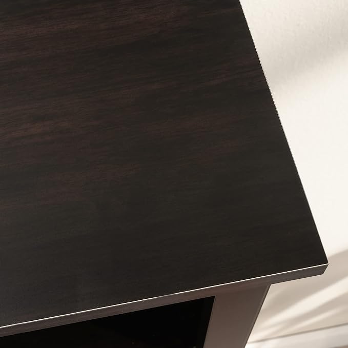 Sauder Miscellaneous Storage 5 Bookcase/Book Shelf, L: 35.28" x W: 13.23" x H: 69.76", Estate Black-Ruum Studio Home