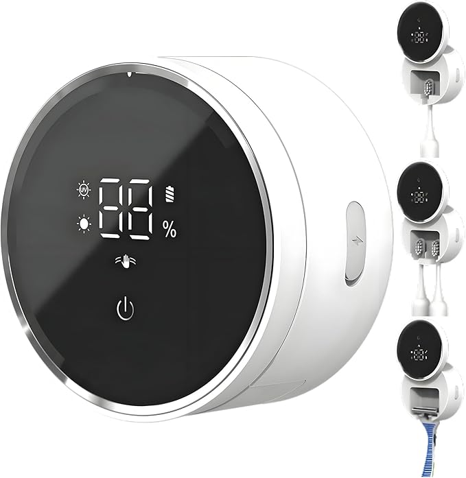 Toothbrush Holders Cleaner & Dryer for Bathroom - Mirror Wall Mounted [Rechargeable, Auto Sensor Open/Close Lid, LED Smart Screen] Adhesive Electric Tooth Brush Razor Holder with Cover for Home Travel-Ruum Studio Home