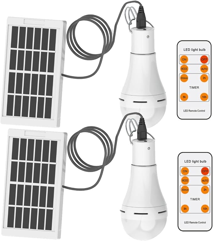 Solar Light Bulb Portable 350LM Solar Powered Camping Light Led Lantern Outdoor for Lamp Light Hiking Fishing Tent Indoor Shed Chicken Coop Hurricane Emergency with USB Chargeable-Ruum Studio Home