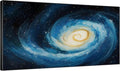 SIGNWIN 36"x60" Extra Large Framed Wall Art Spiral Galaxy Vivid Blue and Yellow Cosmic Space Illustration for Home Living Room Bedroom Decor (Frame Assembly Required)-Ruum Studio Home