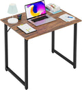 PayLessHere | 32 Inch Computer Desk | Brown | Office Desk with Metal Frame, Adjustable Feet | Water-Resistant, Scratchproof Surface | Sturdy Writing Table for Home Office or Study | Pack of 1-Ruum Studio Home