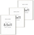 HAUS AND HUES Set of 3 Wood Picture Frames 8.5 X 11 - Wood Picture Frames 8.5 X 11 Document Frames 8.5x11, Certificate Frames 8.5 X 11 Multi Pack Natural Wood Frame, 8.5 X 11 Frame (White Oak Frame)-Ruum Studio Home