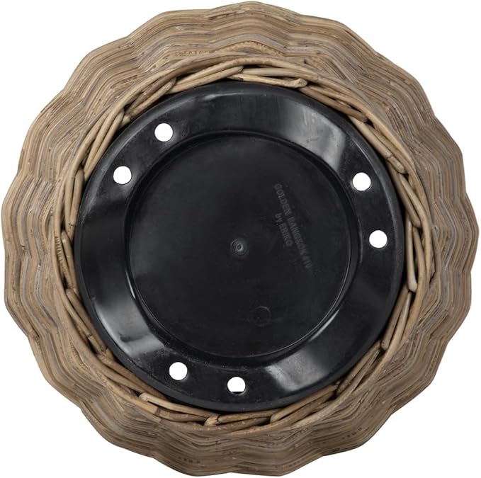 Rattan Kobo Indoor Outdoor Planter Basket with Plastic Pot Small 25-Gallon Soil Capacity-Ruum Studio Home